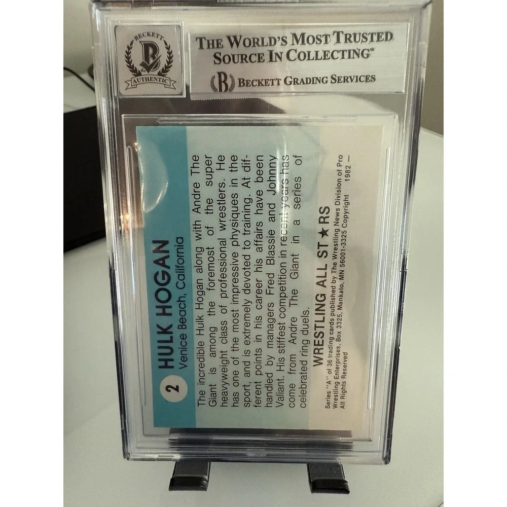 Hulk Hogan 1982 Rookie RC Card Reprint Wrestling All-Stars BGS 10 Auto